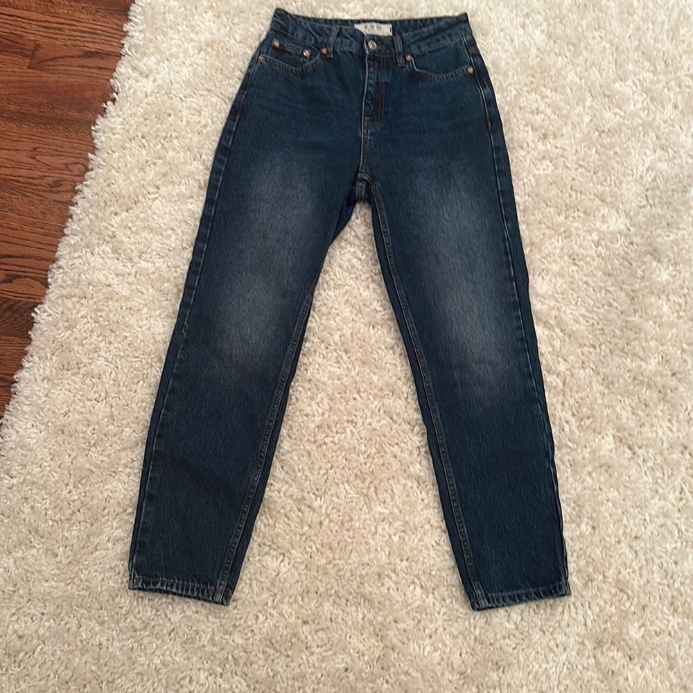Free people we the free dark washed loose fitted jeans